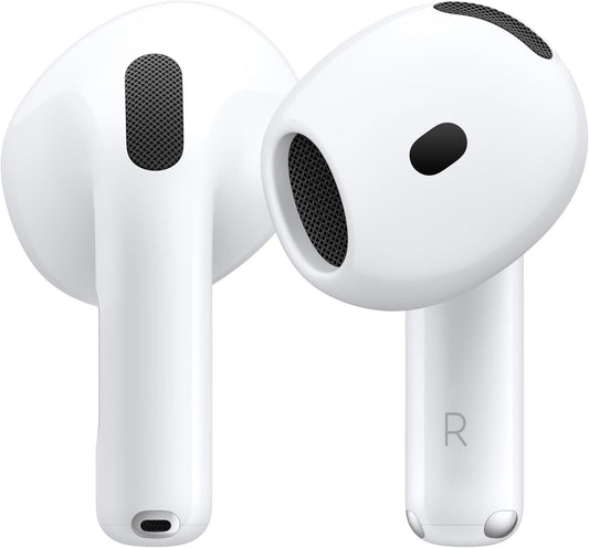 Airpods 4 Wireless Earbuds, Bluetooth Headphones, Personalized Spatial Audio, Sweat and Water Resistant, USB - C Charging Case, H2 Chip, up to 30 Hours of Battery Life, Effortless Setup for Iphone - ILLumiwave