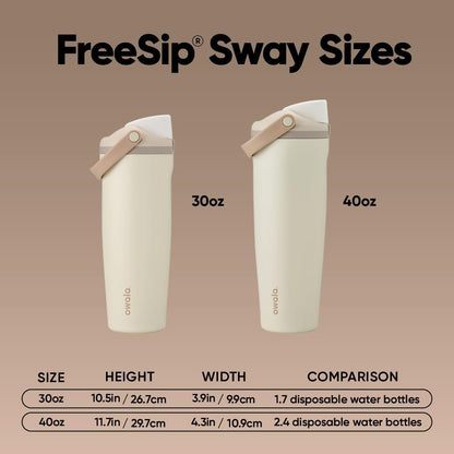 Freesip Sway - Stainless Steel - 30 - Oz. - Tan (Lightly Toasted) - ILLumiwave